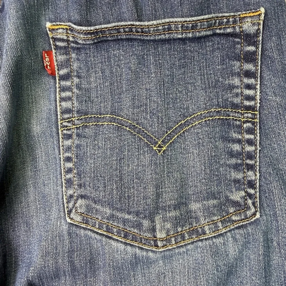 Levi's 513 Slim Straight Jeans Mens 38x34 Blue Good Medium Wash Denim